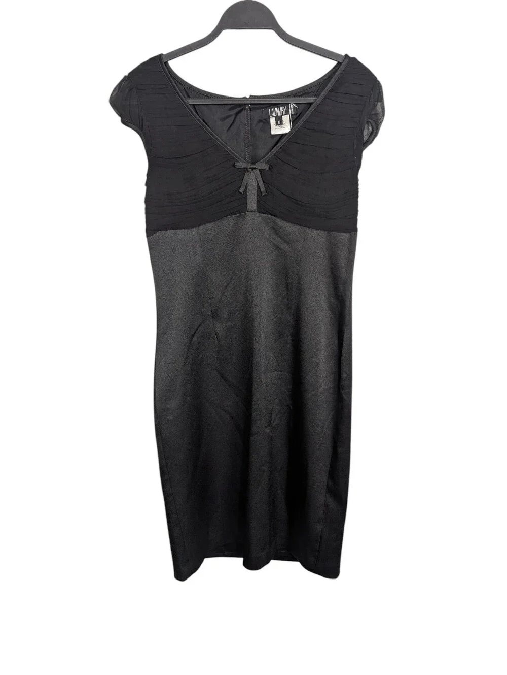black and white mini dress formal Semi-Formal Work Dress Black and White Colorblock Short Sleeve Midi Dr –  Loveiss